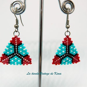 Boho triangle earrings Bild 1