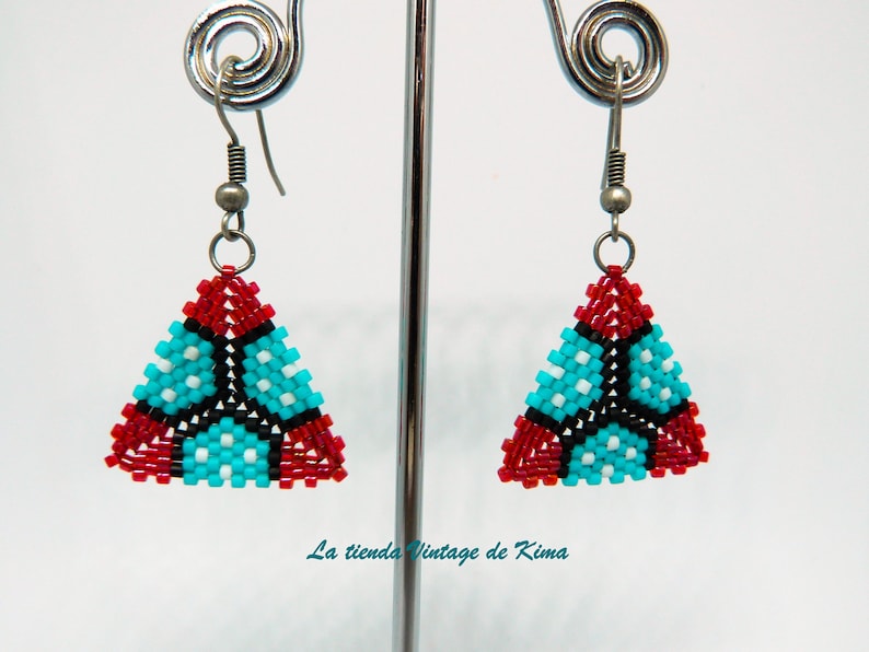 Boho triangle earrings Bild 1