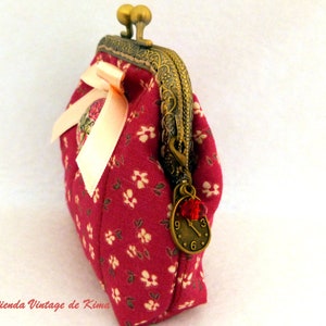 Fabric purse with nozzle cameo gardenia image 2