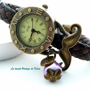 Wrist Watch braided leather afbeelding 1