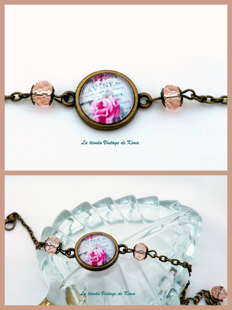 Vintage style bracelets with pictures Flor