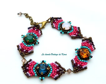 Bracelet with Swarovski - art deco -