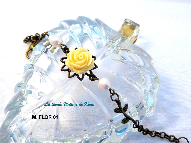 Vintage style bracelets with flowers 4 models M.FLOR 01