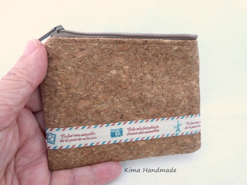 cork wallet handmade cork wallet small wallet cork wallet unisex man woman wallet natural cork purse