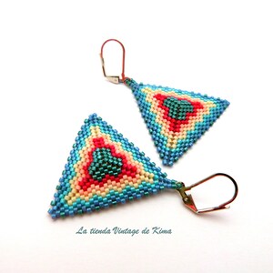 Boho earrings triangles image 3