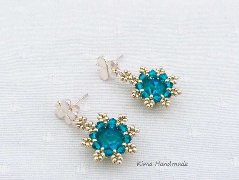 Pendientes plata de ley, pendientes con cristal swarovski,aretes perno mariposa,aretes hechos a mano,aretes dama honor,regalo aretes novia imagen 5