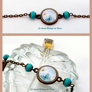 Vintage style bracelets with pictures Mariposa