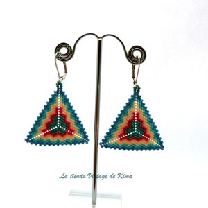 Boho earrings triangles image 4