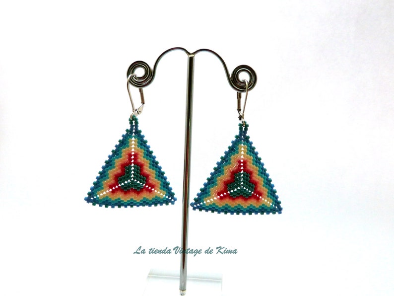 Boho earrings triangles image 4