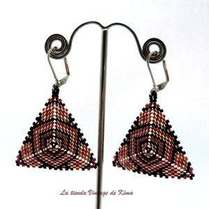 Boho earrings triangles image 2