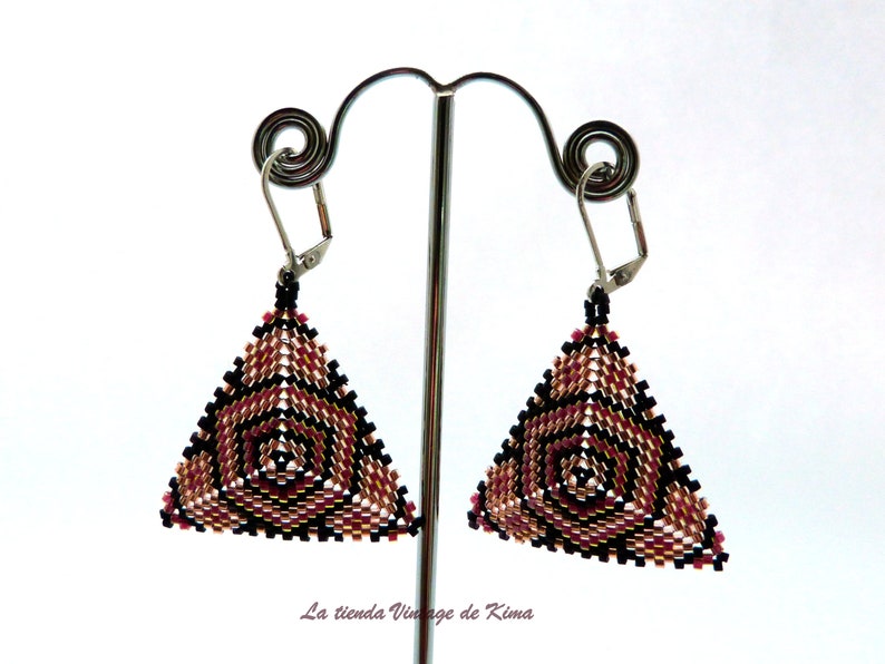 Boho earrings triangles image 2