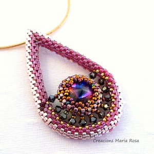 Teardrop pendant with Swarovski Crystal immagine 1