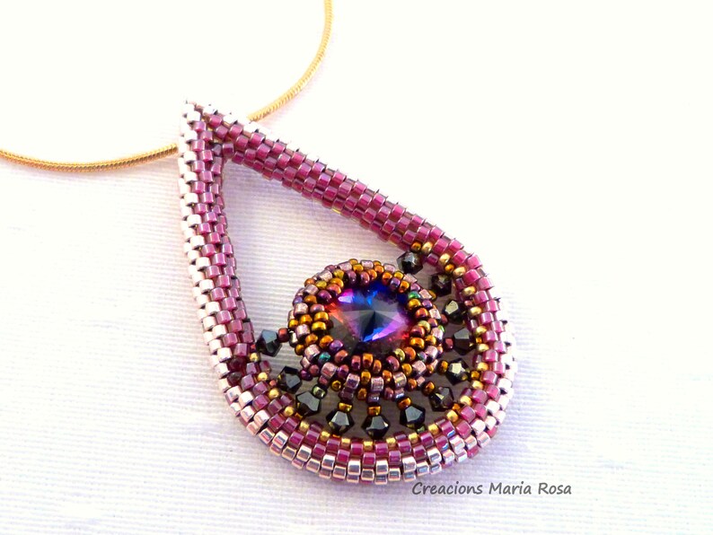 Teardrop pendant with Swarovski Crystal immagine 1