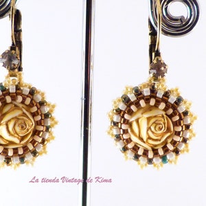 Dangly earrings rose sun image 2