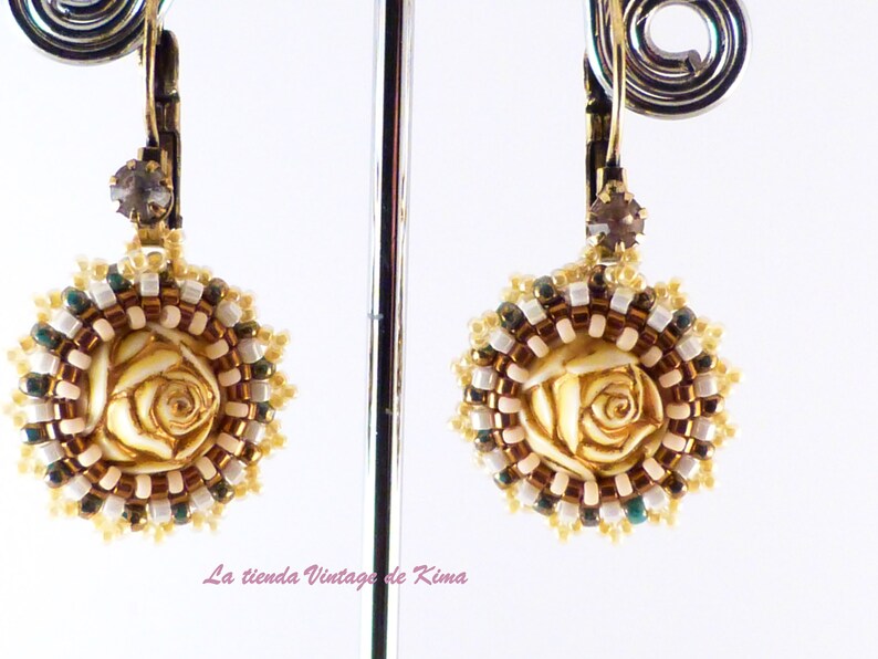 Dangly earrings rose sun image 2