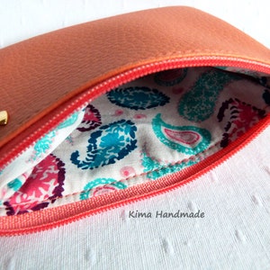 vegan leather purse, leatherette wallet, unisex women's men's purse, small purse, zipper purse, small wallet, colorful wallet image 10