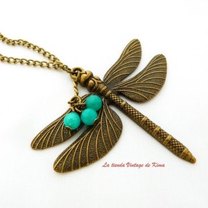 long Necklace big Dragonfly image 3