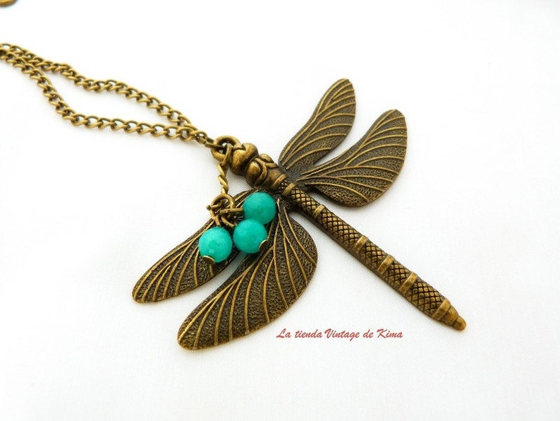 long Necklace big Dragonfly image 3