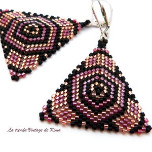 Boho earrings triangles image 1