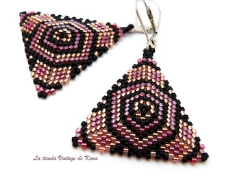 Boho earrings triangles