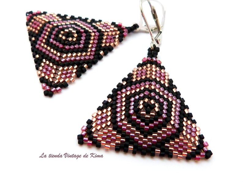 Boho earrings triangles image 1