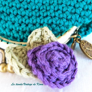 Emerald Green Crochet Purse image 2