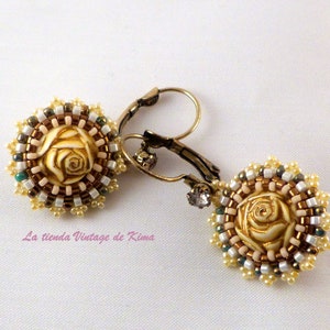 Dangly earrings rose sun afbeelding 3