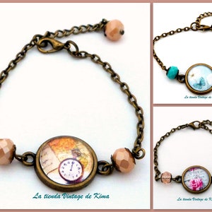 Vintage style bracelets with pictures image 1