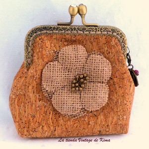 Purse with nozzle cork fabric image 1