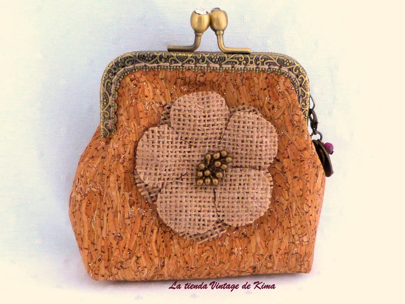 Purse with nozzle cork fabric image 1