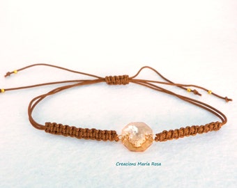 Women's bracelet macrame and Swarovski Crystal