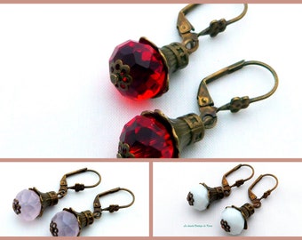 Vintage style crystal earrings