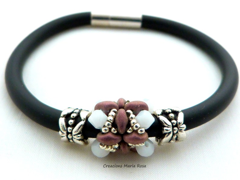Red Amethyst Rubber Bracelets Green
