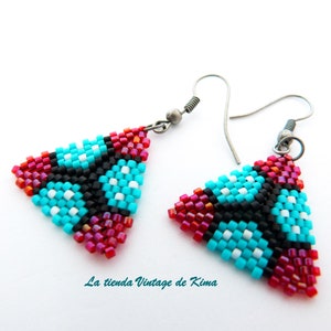 Boho triangle earrings Bild 2