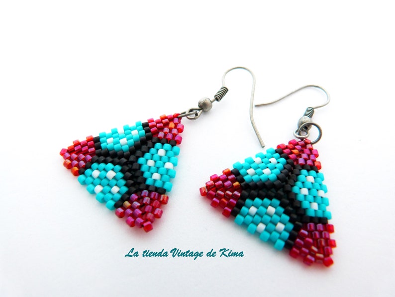 Boho triangle earrings Bild 2