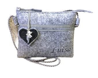 Oktoberfest - shoulder bag "Luisa" embroidered with name, felt bag, dirndl bag, individually embroidered, gift, Christmas gifts