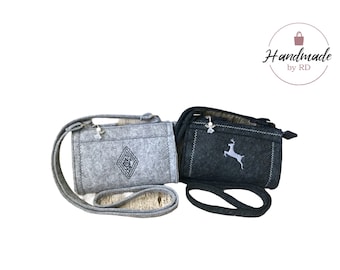 Oktoberfest - Dirndl bag - traditional bag "Chrissy" light grey or "Christa" dark grey, Christmas present, birthday, gift