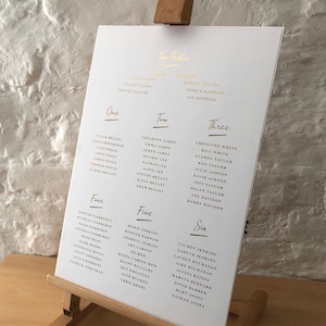 Table Plan - A3 - Foiled - Wedding