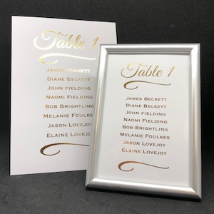 Wedding Table Plans - Foiled