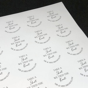 Wedding Stickers - 40mm - Take A Shot