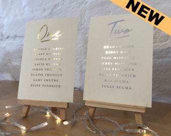 Wedding Table Plans - Foiled