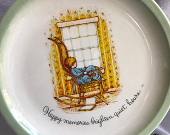 Placa de colección vintage de Holly Hobbie: Recuerdos felices de 1972