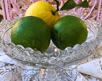Vintage Mid Century Gepresstes Glas Konfektschälchen