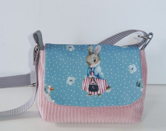 Kindertasche  - Kleine Umhängetasche - Kinder Handtasche - Süßes Häschen