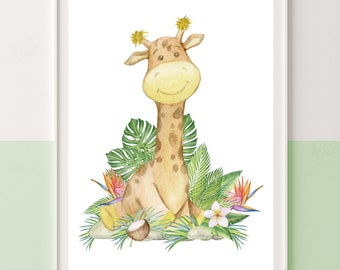 Kinderzimmerbild "Kleine Giraffe"