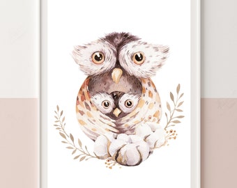 Imagen infantil "Owl Love"