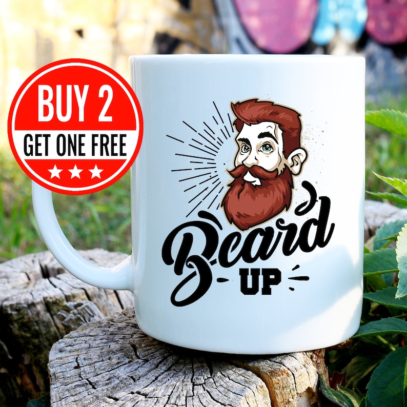 Beard up Mug Funny Beard Mug Beard Coffee Cup Funny Beard - Etsy