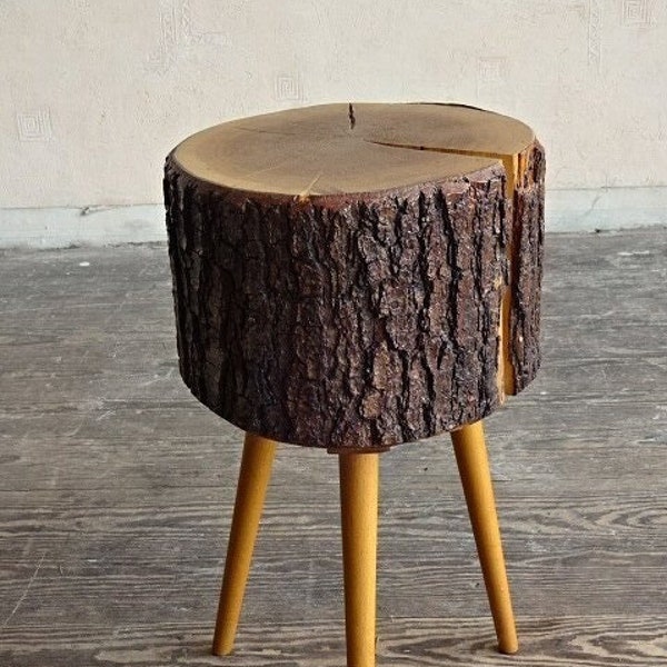 Great tree trunk side table