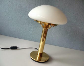 Brass mushroom lamp from Glashütte Limburg