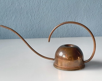 Delicate cactus watering can made of copper-anodized brass